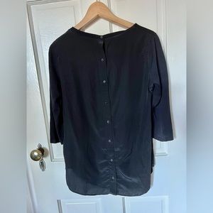 COS Knit Front, Silk Back  3/4 Sleeve Top